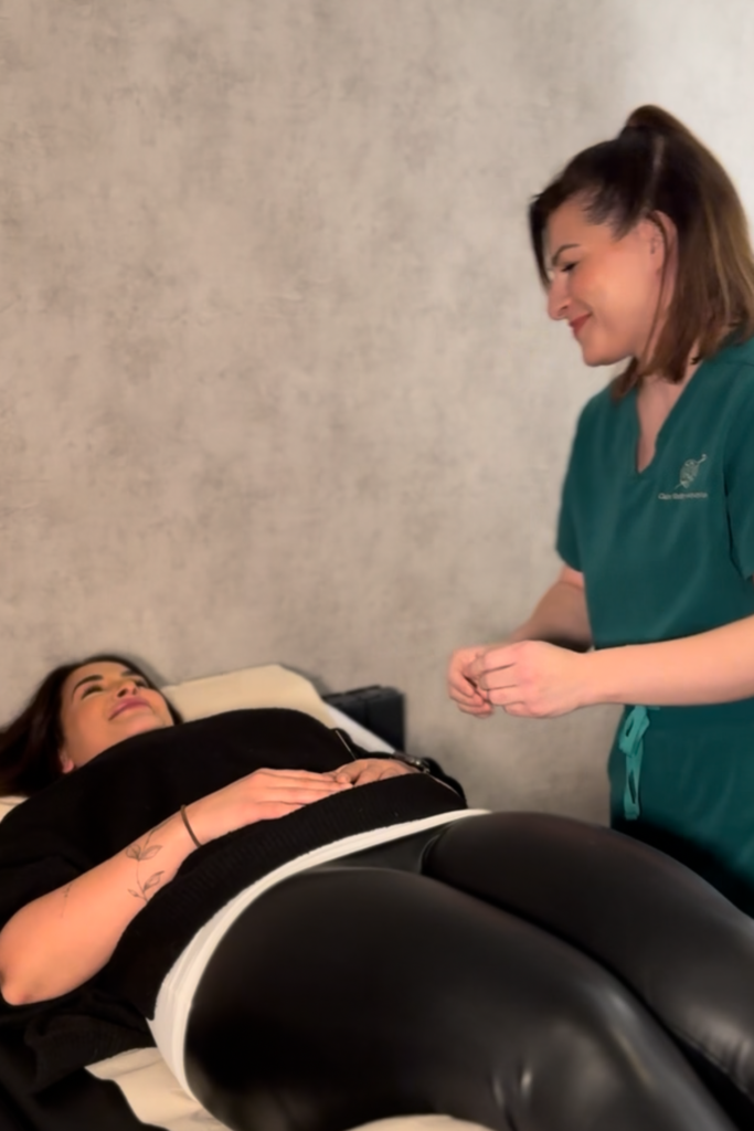 Patient smiling at practitioner